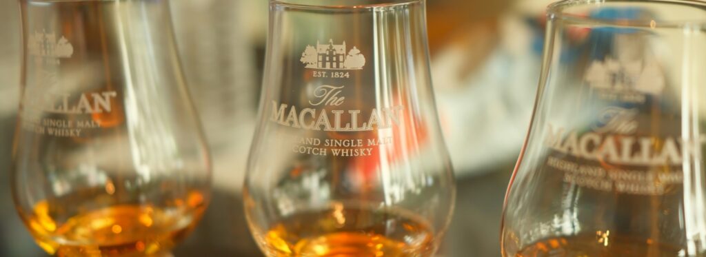Macallan single malt whisky bottles including 12, 18 and 25 year old at Whisky Emporium South Africa