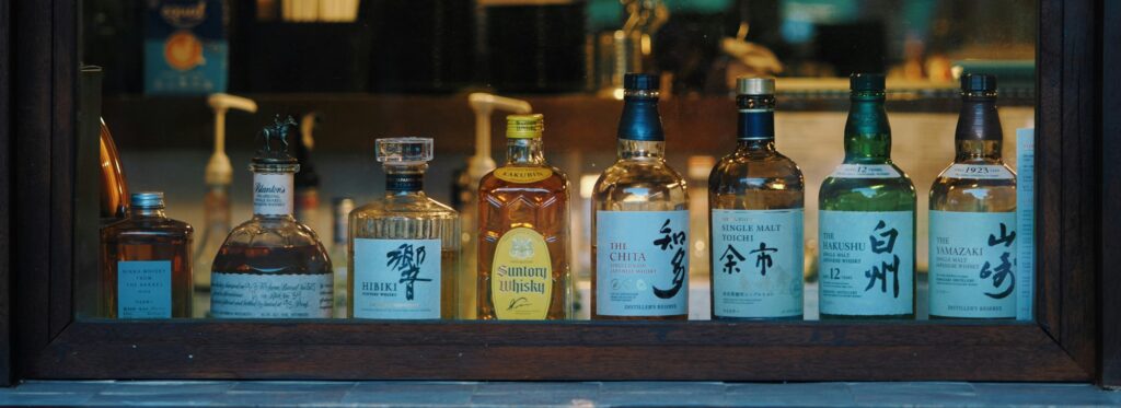 Japanese whisky bottles including Nikka and Suntory at Whisky Emporium South Africa
